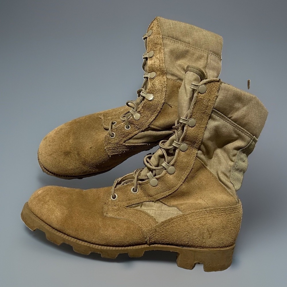Ro Search Mens Desert Tan Suede Hot Weather U.S. Military Combat Boots Size 7.5R
